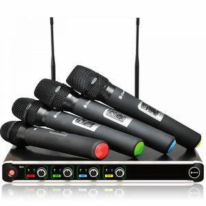 NU4 Quad Wireless Microphone System UHF Handheld