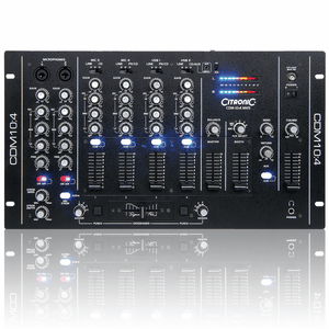 4 Channel USB 17 Input 19" Rack DJ Mixer 4 Mic Channels