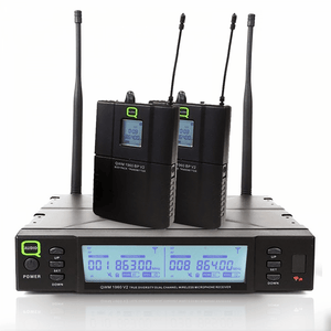 Twin UHF Body Pack Lapel & Headset Wireless Microphones