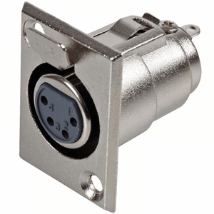 4 Pin XLR Female Chassis Socket with Solder Terminals