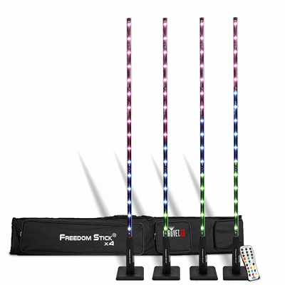 Freedom Stick x4 Pack LED Light Fixture inc RC & Bag