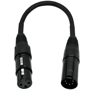 3-Pin Female to 5-Pin Male Adaptor DMX Converter
