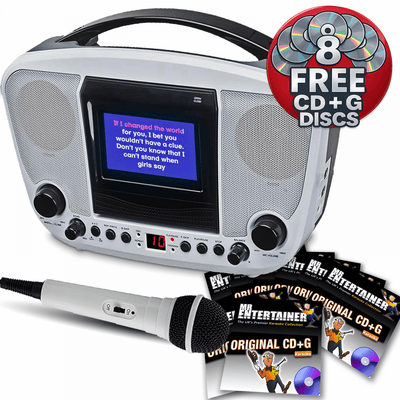 Boom Box Karaoke Machine Built-In TFT Colour Screen Black