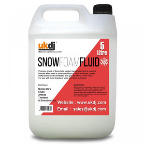 5L UK Manufactured Foam Snow Fluid For Artificial Snowflake Effect Machines