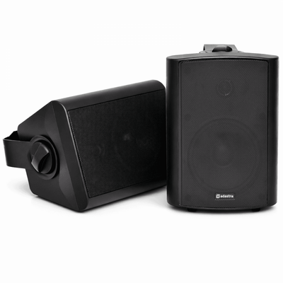 Active Stereo Speakers Black 2x 30W Wall Mountable