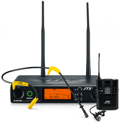 Aerobics Headset Lavalier Microphone Wireless UHF Radio Mic Yellow
