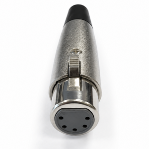 5 Pin XLR Female Socket with Solder Terminals & Cable Protector