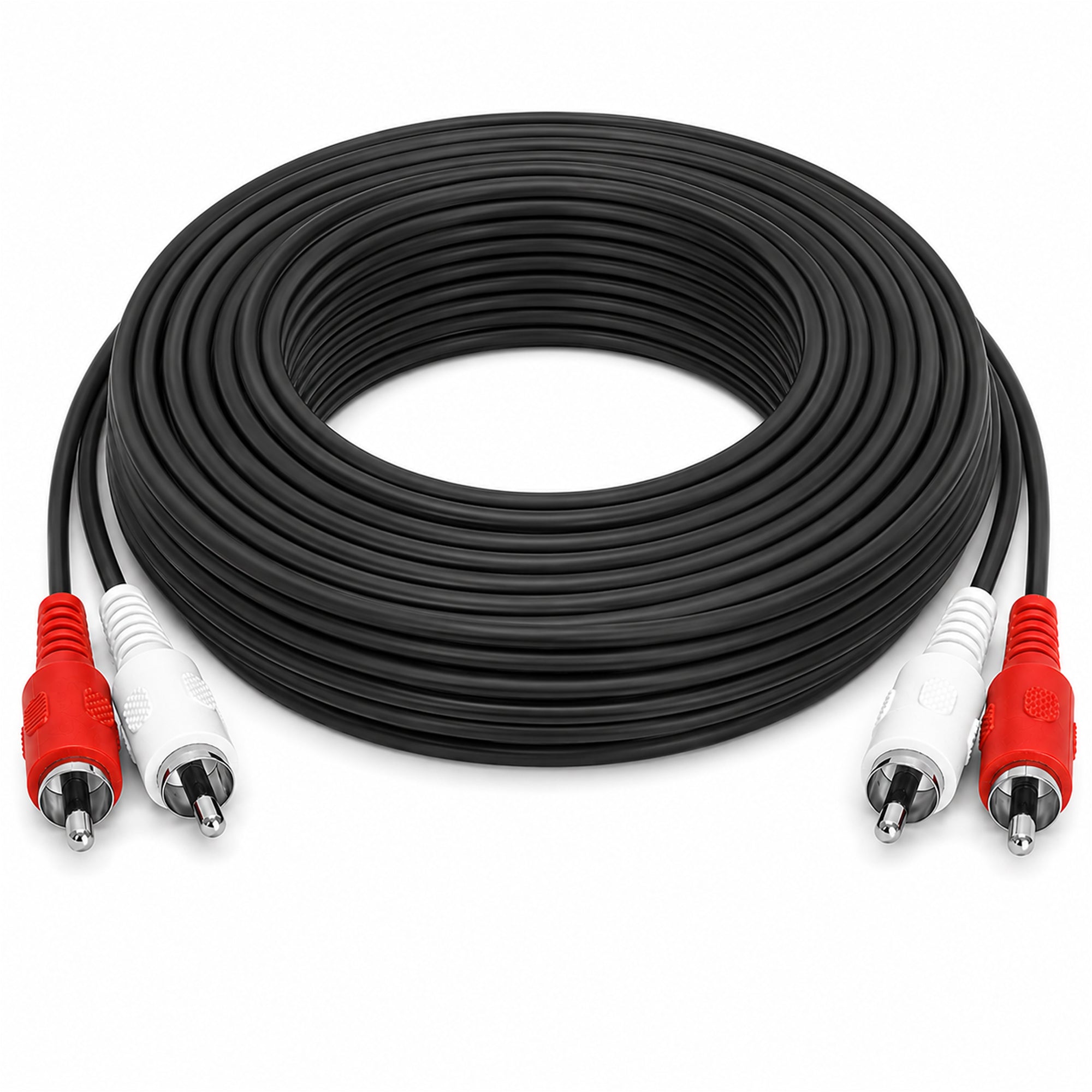 Twin RCA Phono Red White Cable Male to Male Shielded Audio Lead