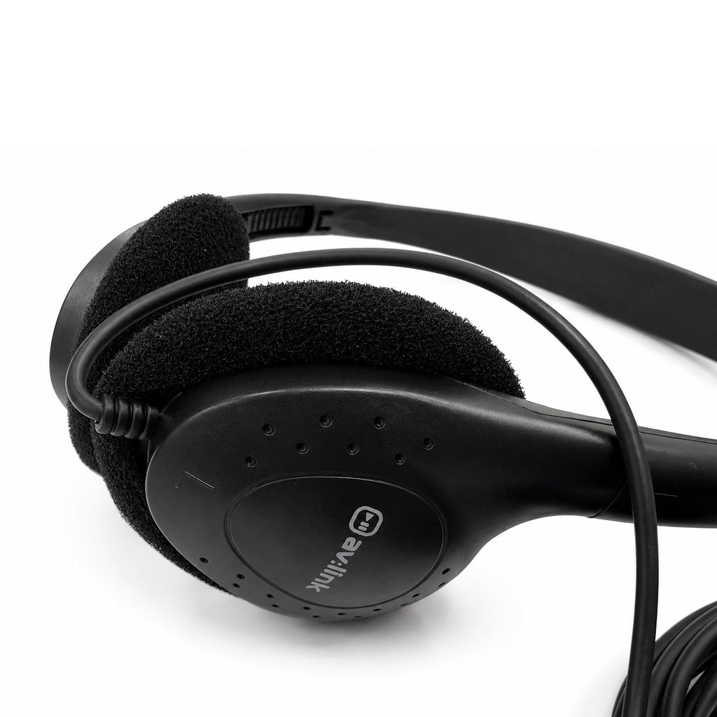 Black Retro Studio Stereo Headphones SH30T Volume Control 5M Lead
