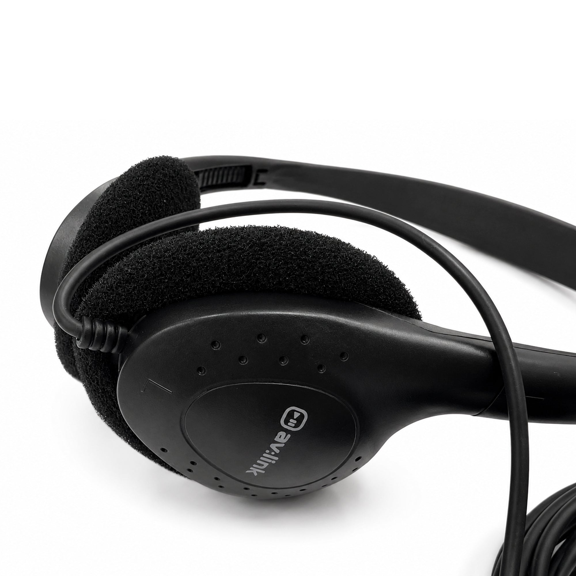 Black Retro Studio Stereo Headphones SH30T Volume Control 5M Lead