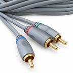 Silver Collection 1.5m Component Video Lead – 3 RCA to 3 RCA