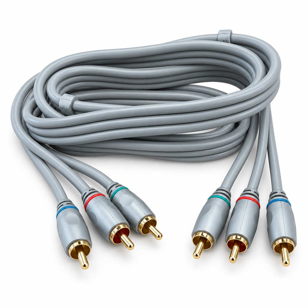 Silver Collection 1.5m Component Video Lead – 3 RCA to 3 RCA