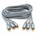 Silver Collection 1.5m Component Video Lead – 3 RCA to 3 RCA
