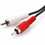 Twin RCA Phono Red White Cable Male to Male Shielded Audio Lead