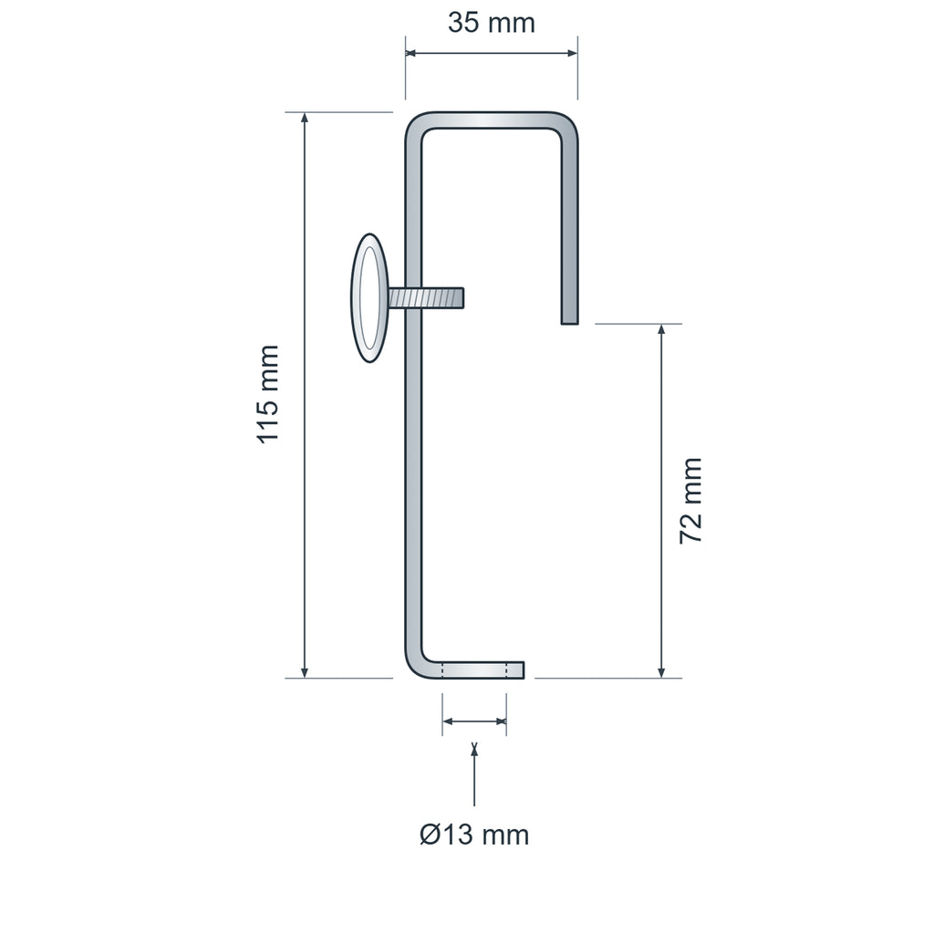 35mm Doughty Heavy Duty Truss Hook Clamp 40Kg Load C/W Bolts DJ Lighting