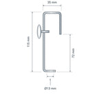 35mm Doughty Heavy Duty Truss Hook Clamp 40Kg Load C/W Bolts DJ Lighting