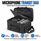 CM-6B Microphone Bag Case Foamed for 6 Mics