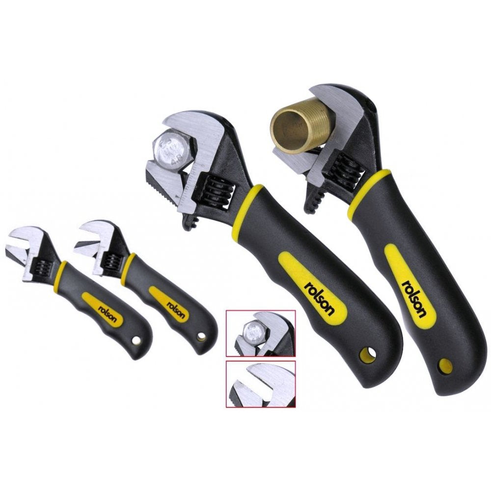 Wide Jaw 2 in 1 Stubby Adjustable Spanner Pipe Wrench Dual Function