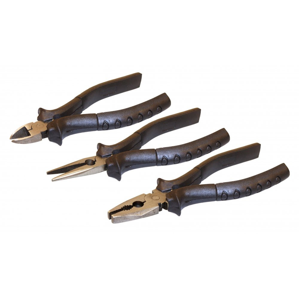 3pc Plier Set Combi and Long Nose with Side Cutter