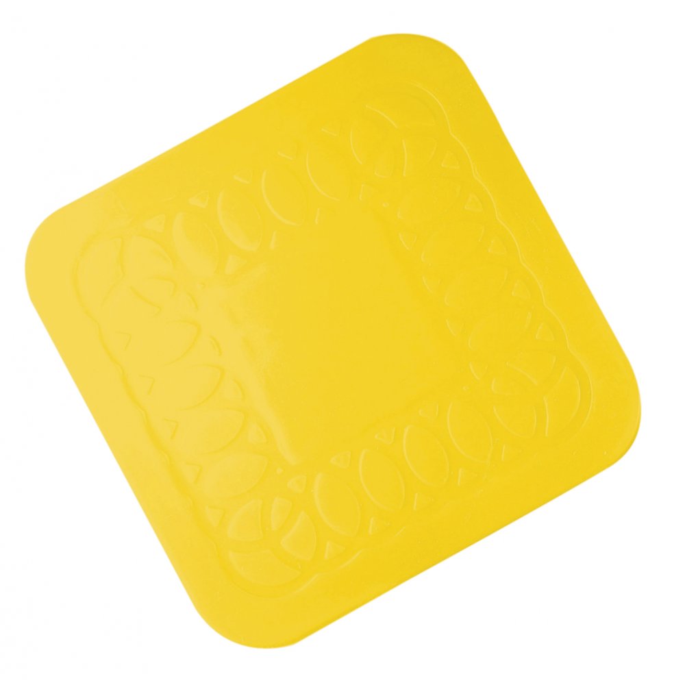 Tenura Anti Slip Silicone Rubber Square Coaster (Pack of 4)