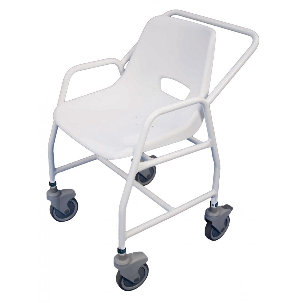 Hythe Adjustable Mobile Shower Chair with Castors