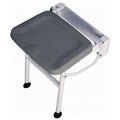 Solo Compact Padded Shower Seat with Leg grey