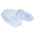 White Slipper Bed Pan with Lid
