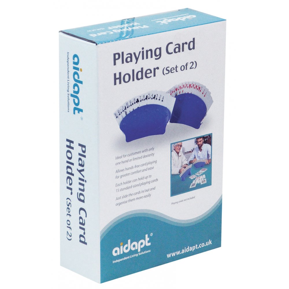 Set of 4 Playing Card Holders Inc Jumbo Playing Cards Bridge Poker Game