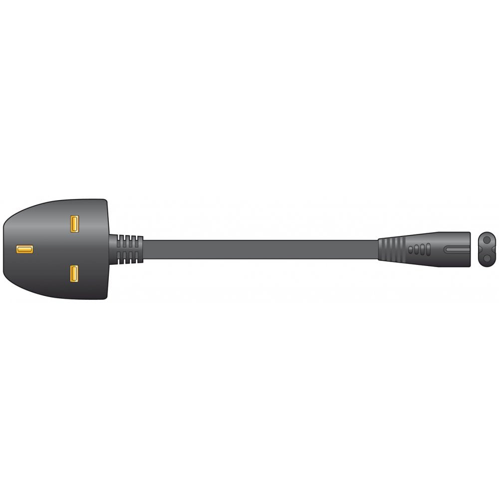 FIG-8 UK Mains Power Lead & FIG8 Euro Version 1.5M 5M & 10M