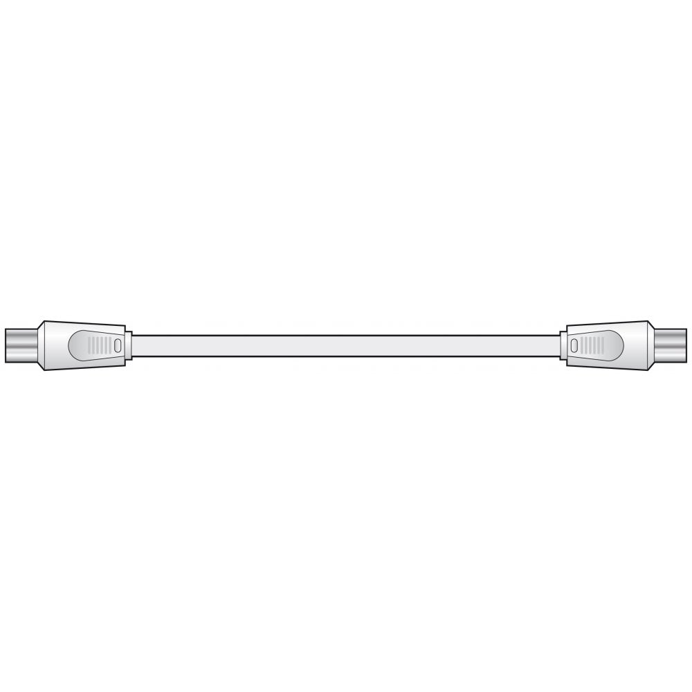 Standard Coaxial Leads for Aerial Satellite White 1M 2M 4M & 10M