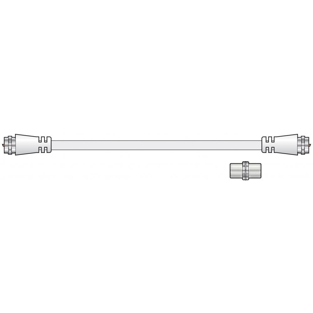 F Type Plug Leads Kit inc F Type Coupler 5M & 10M