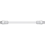 F Plug to Coaxial Plug Lead 2M White