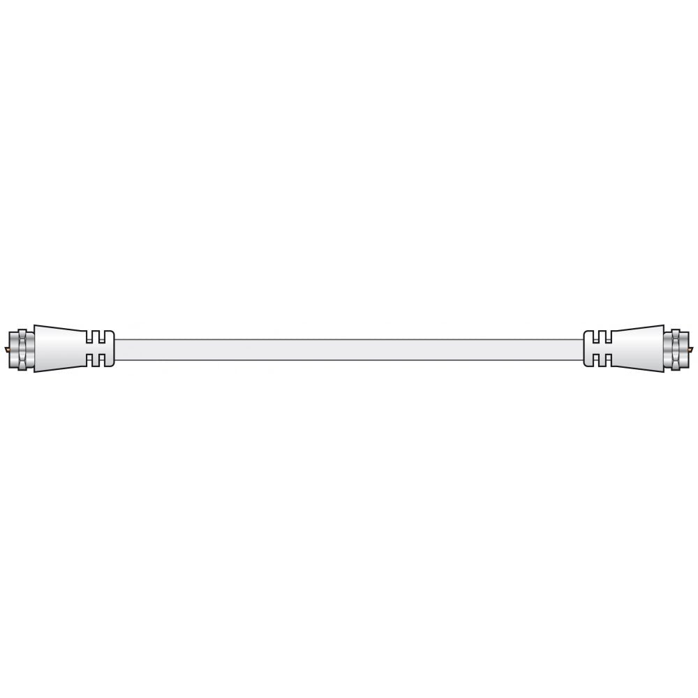F Type Plug to F Type Plug Lead 2M 4M & 10M White