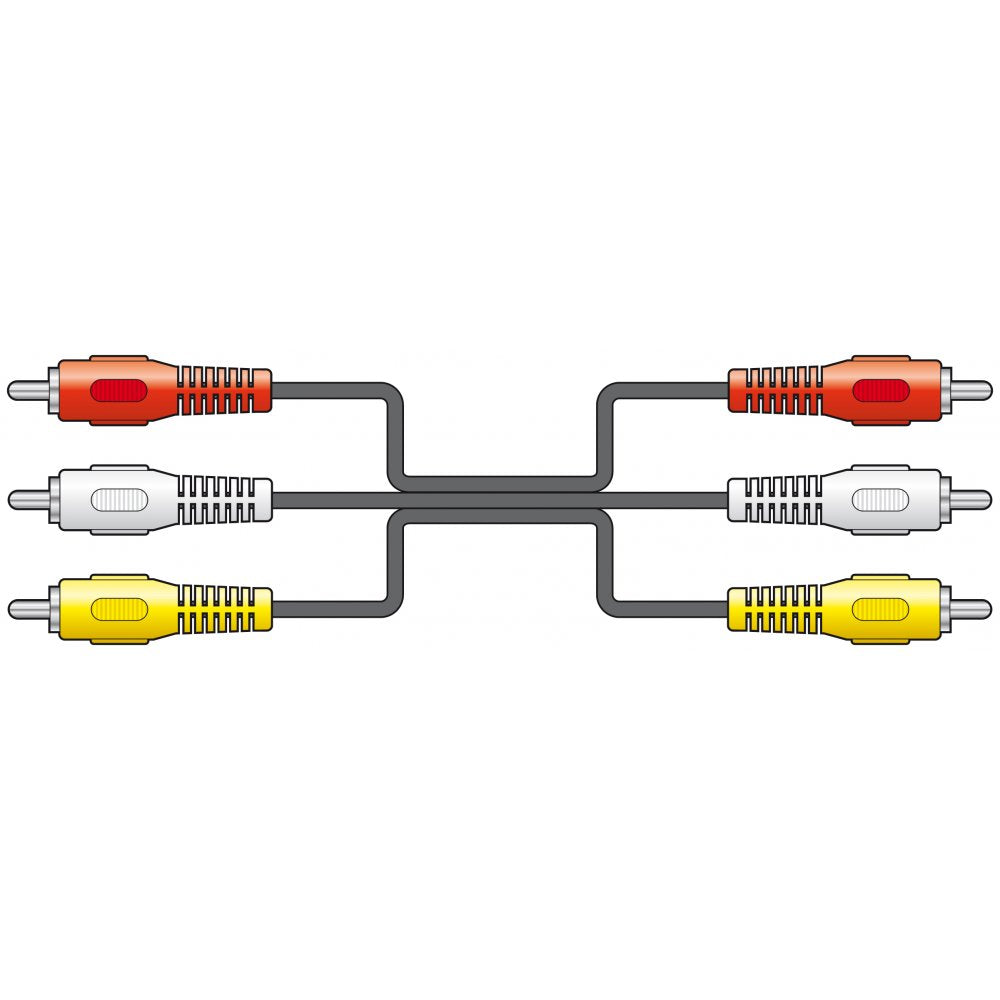 AV Lead 3 x RCA Phono Plugs - 3 x RCA Phono Plugs