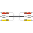 AV Lead 3 x RCA Phono Plugs - 3 x RCA Phono Plugs