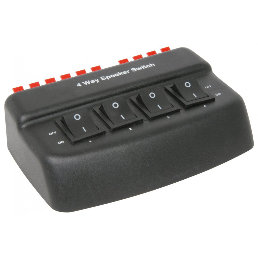 4 Way Speaker Switch Selector Box for AV Reciever / Stereo / Speakers