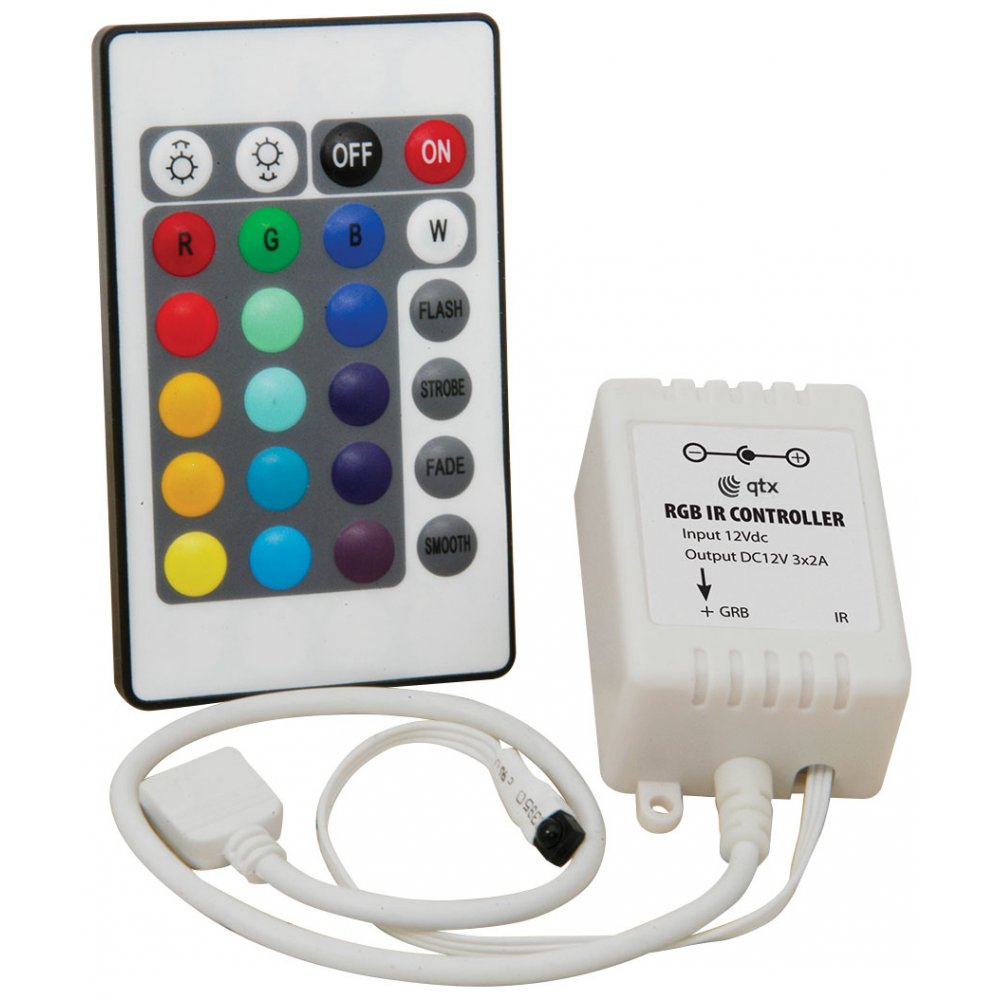 LTC22IR RGB Tape Controller with 24 Key IR Remote