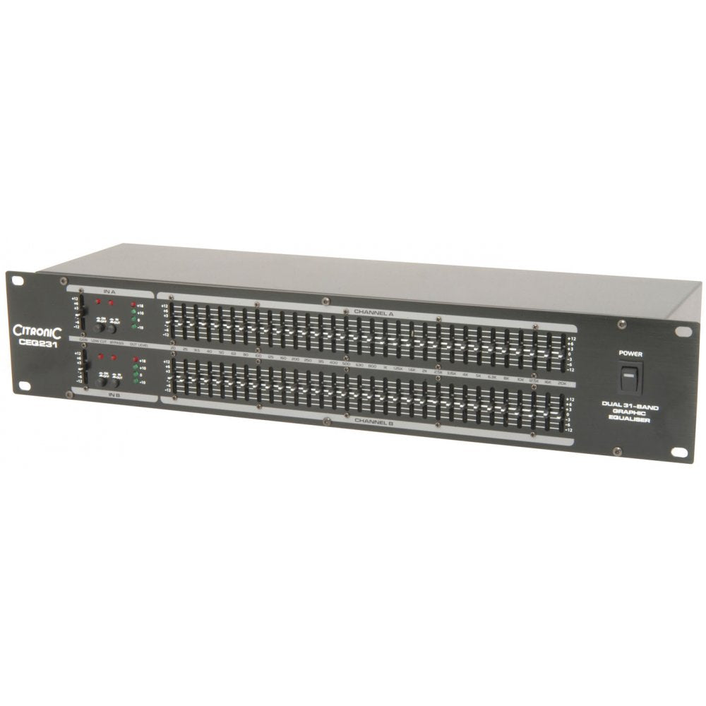 CEQ231 Dual 31 Band Graphic EQ 2U Rack Mount