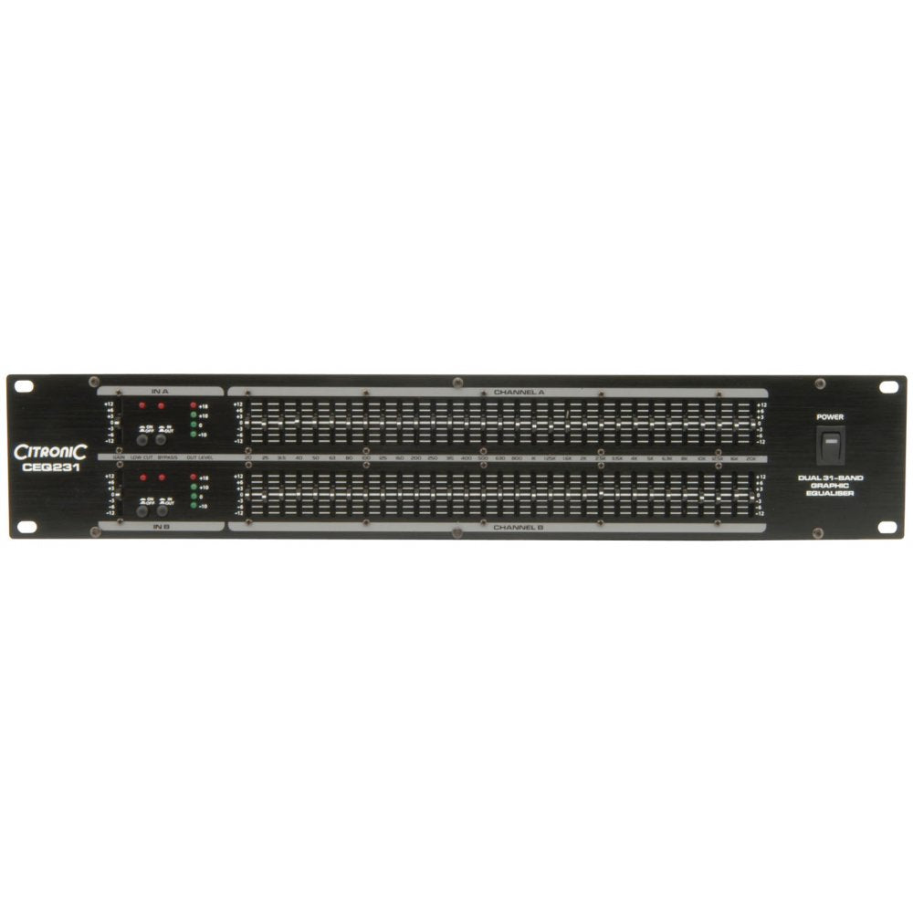 CEQ231 Dual 31 Band Graphic EQ 2U Rack Mount