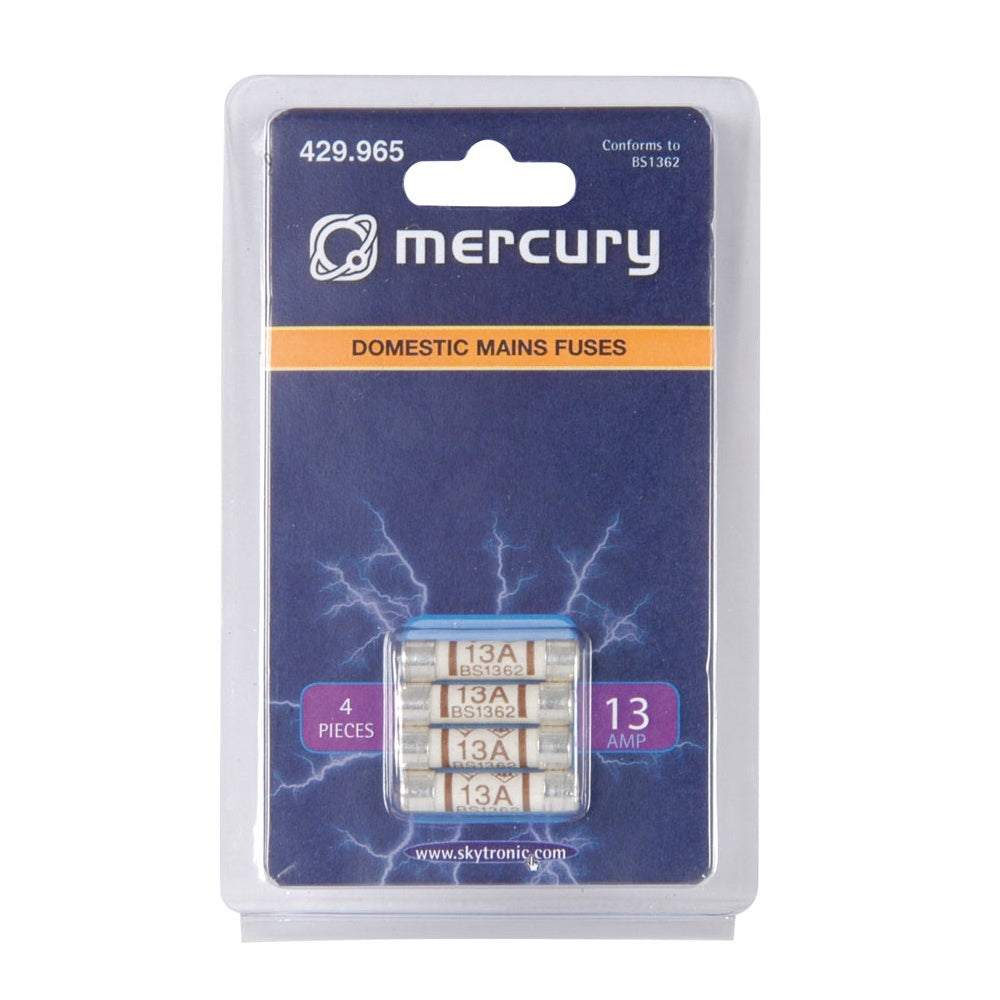Domestic Mains Fuses Pack of 4 x 13A 1" Fuse