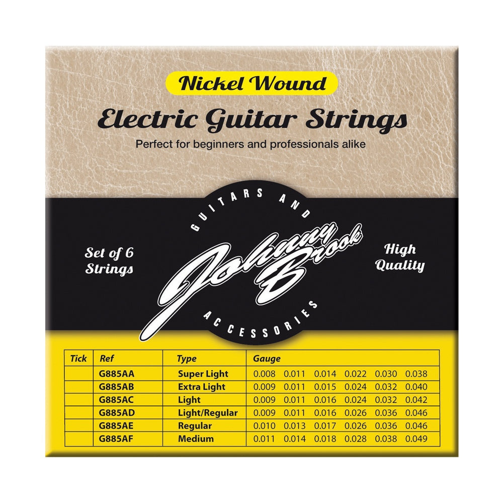 Set of 6 High Quality Nickel Wound Electric Guitar Strings