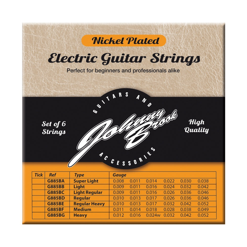 Set of 6 High Quality Nickel Plated Electric Guitar Strings