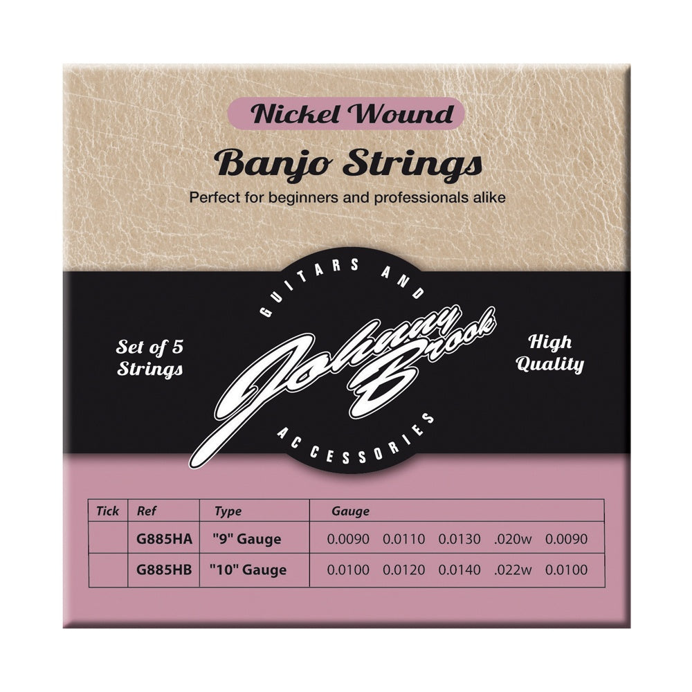 Set of 5 High Quality Nickel Wound Banjo Strings