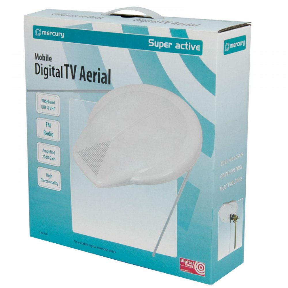 Outdoor Amplified TV Aerial for Caravan / Boat