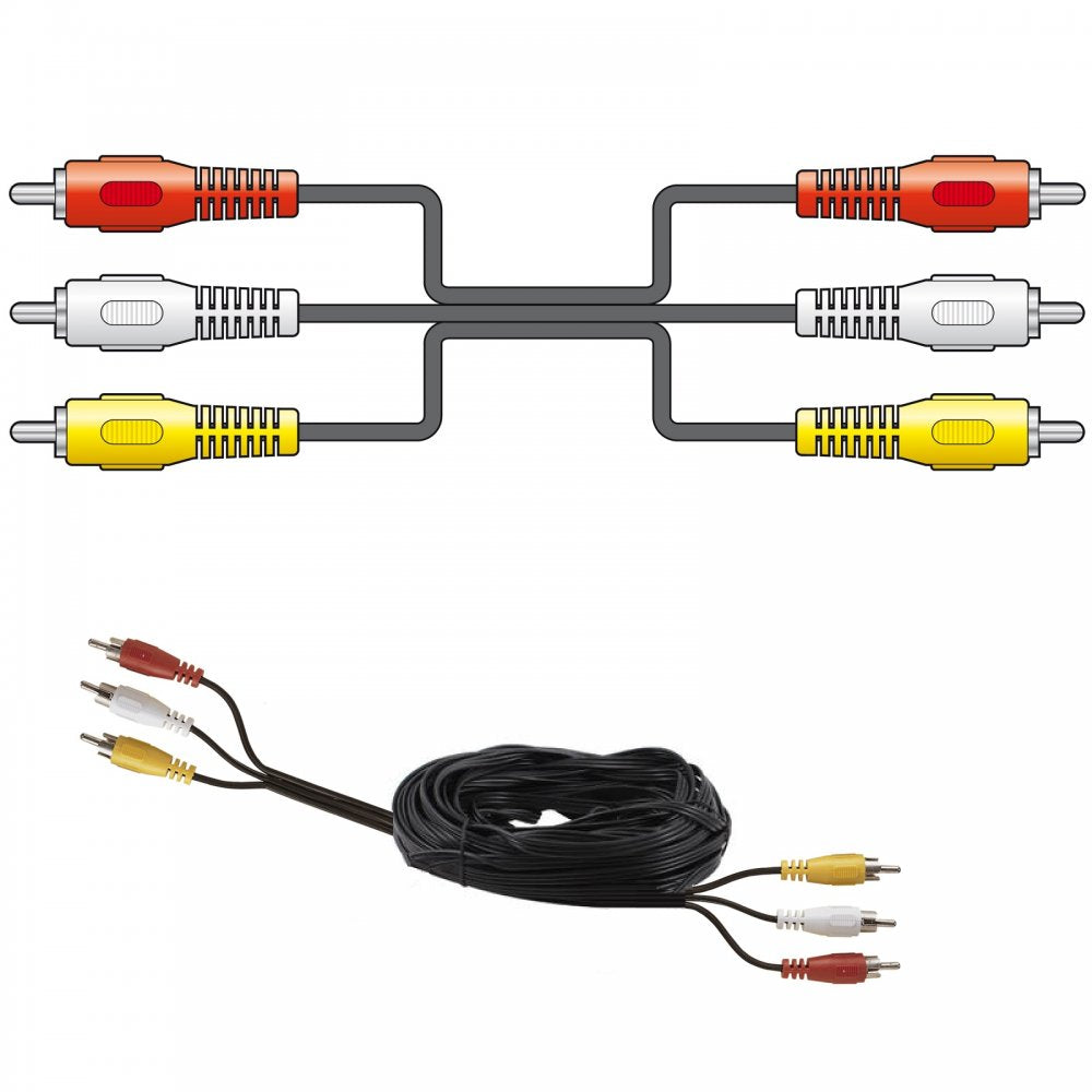 AV Lead 3 x RCA Phono Plugs - 3 x RCA Phono Plugs