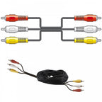 AV Lead 3 x RCA Phono Plugs - 3 x RCA Phono Plugs