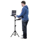 Lightweight Adjustable ( Height & Tilt ) Tripod Laptop Stand with Mouse Shelf