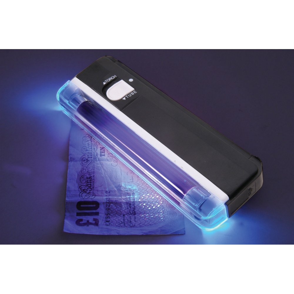 Compact UV Blacklight With Built in Torch - Bank Note Checking