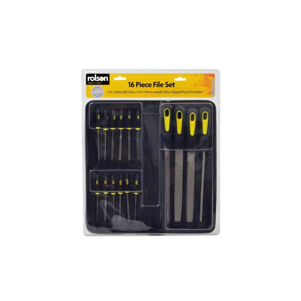 16pc File Set in Zipper Pouch for Wood and Metal