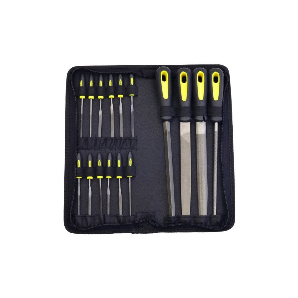 16pc File Set in Zipper Pouch for Wood and Metal